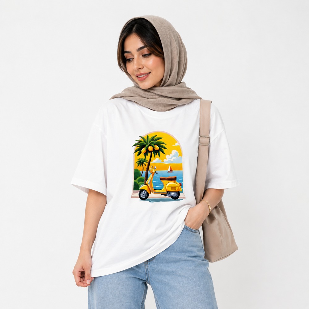 تی شرت زنانه طرح موتور