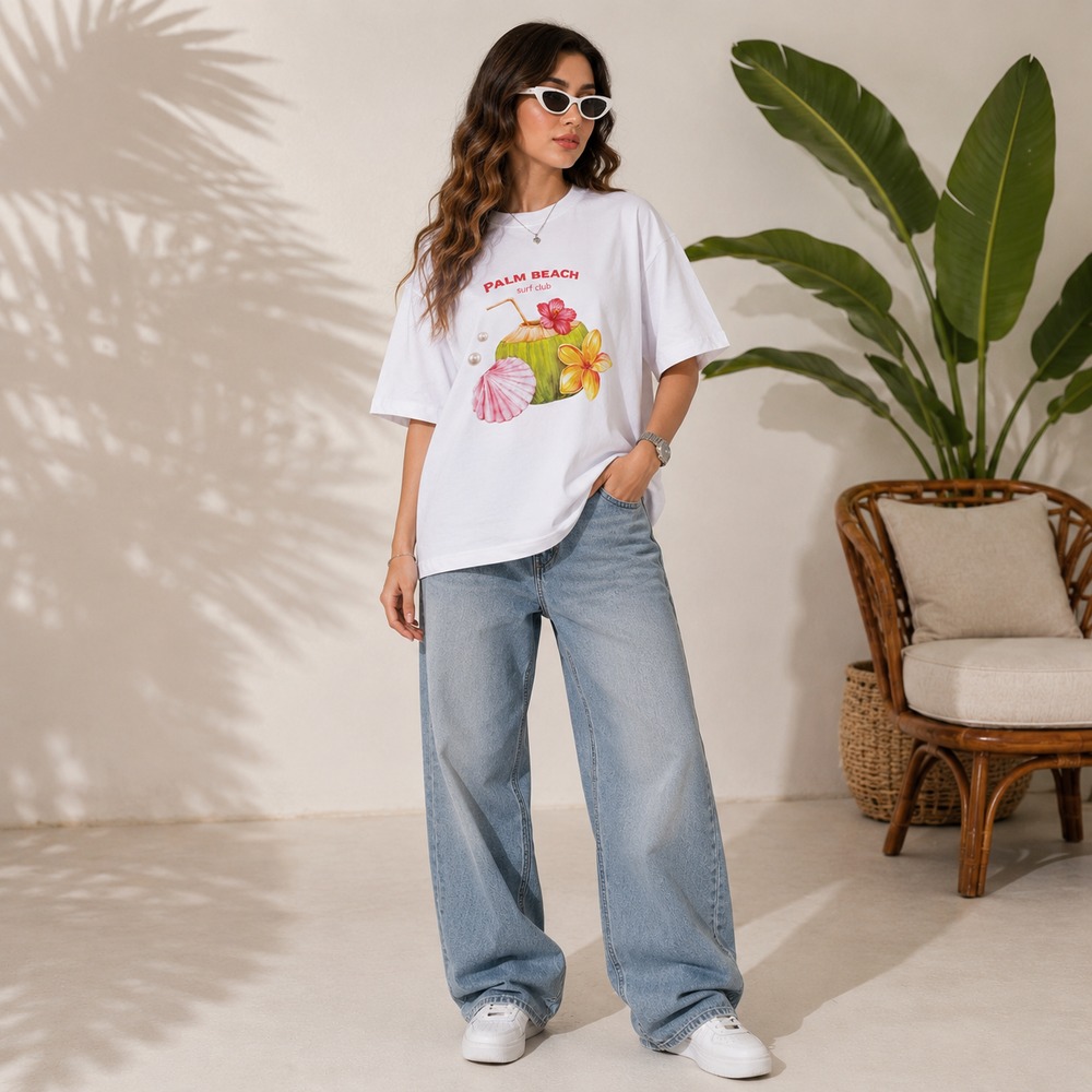 تیشرت طرح Palm Beach