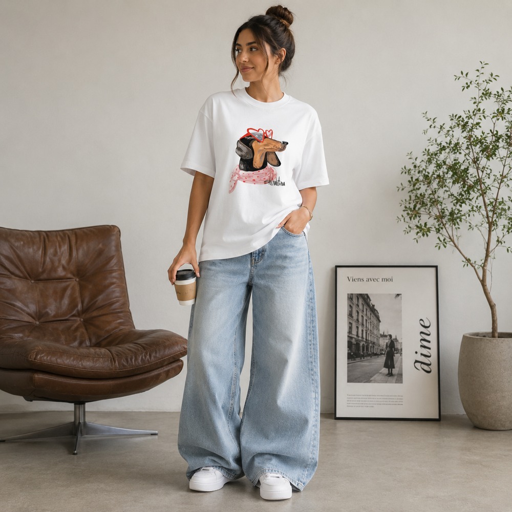 تیشرت طرح Dachshund Love Tee